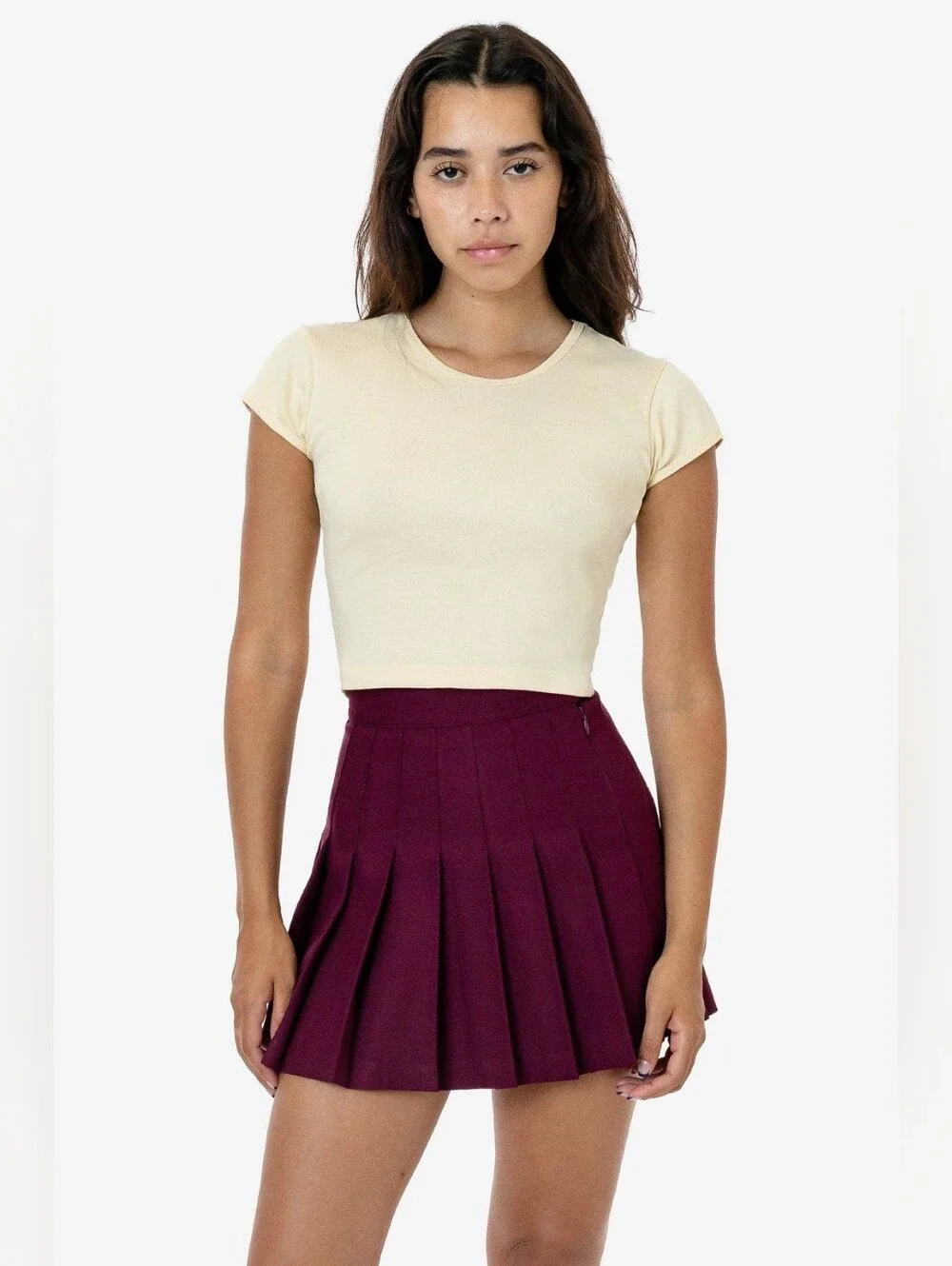 Los Angeles Apparel Pleated Tennis Skirt